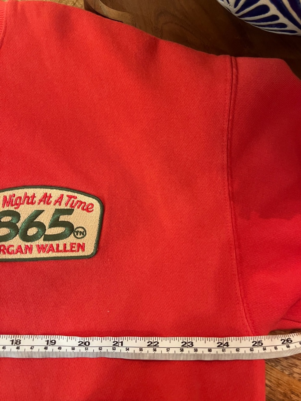 Morgan Wallen 865 Crewneck Sweatshirt XL One Night At A Time Tour Merch Red - Picture 6 of 7